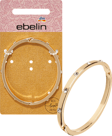 Armreif mit Strassteinen, Gold-Optik ebelin