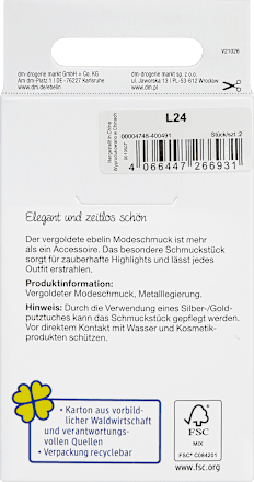 Ohrstecker in Schmetterlingsform / vergoldeter Modeschmuck ebelin