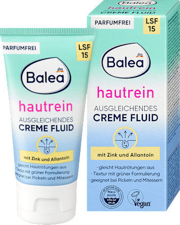 Hautrein fluid krema za lice, SPF 15 Balea
