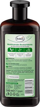 Ziołowy płyn do kąpieli z olejkiem z tymianku i mięty Balea