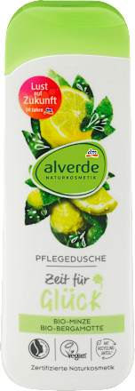 Duschgel Zeit für Glück Bio-Minze Bio-Bergamotte alverde NATURKOSMETIK