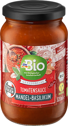 Tomatensoße, Mandel-Basilikum dmBio