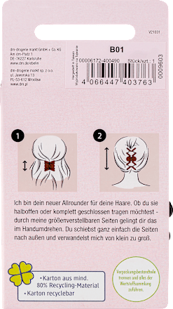 Haarklammer größenverstellbar schwarz ebelin