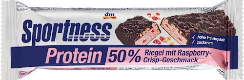 Proteinriegel 50%, Raspberry Crisp Geschmack Sportness