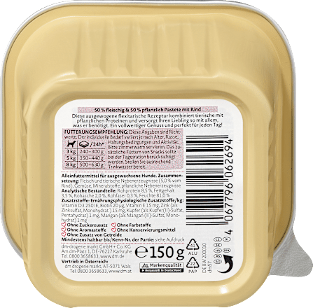 Naturverliebt vanička pro psy hovězí Dein Bestes