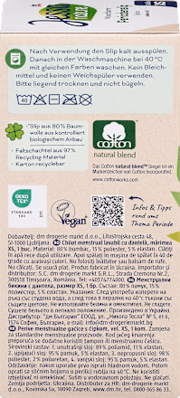 nature menstrualne perive gaćice s čipkom, veličina XS – crna  Jessa