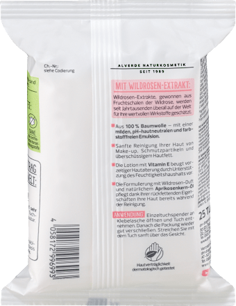 Reinigungstücher Bio-Wildrose  alverde NATURKOSMETIK