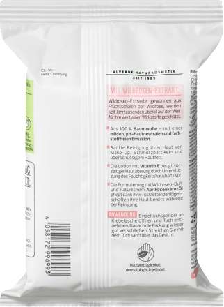 Reinigungstücher Bio-Wildrose  alverde NATURKOSMETIK