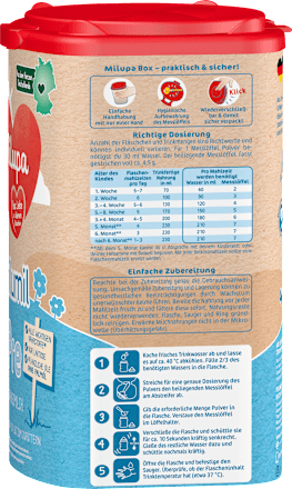Anfangsmilch Pre Milumil von Geburt an Milupa