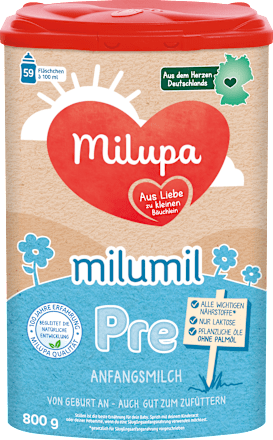 Anfangsmilch Pre Milumil von Geburt an Milupa