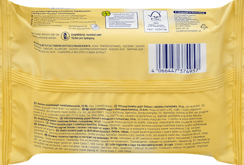 Deluxe vlhčený toaletní papír heřmánek Sanft&Sicher