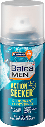 Deospray Deodorant + Bodyspray Action Seeker Balea MEN