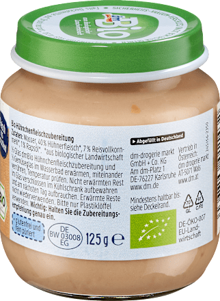Hühnchenfleisch Zubereitung ab dem 5. Monat dmBio
