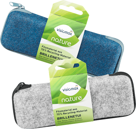 Etui cu fermoar gri deschis sau albastru Visiomax