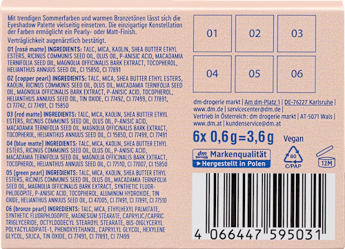 Lidschatten Palette FEEL THE SUMMER PROMO trend !t up