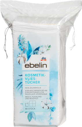 Kozmetični robčki iz 100 % bombaža ebelin