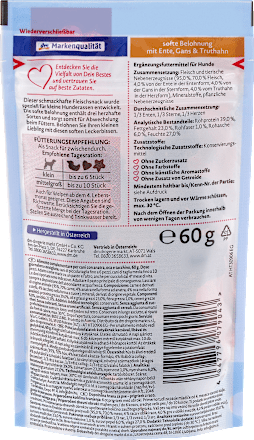 Tratament suculent pentru câini cu păsări de curte Winter-Momente Dein Bestes