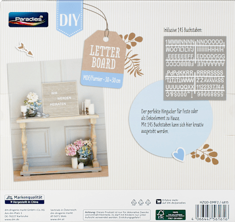 Letterboard Paradies