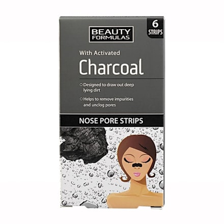 Benzi pentru curățarea porilor de pe nas cu cărbune Beauty Formulas