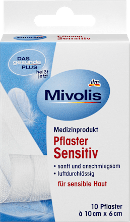 Pflaster Sensitiv 10 cm x 6 cm Mivolis