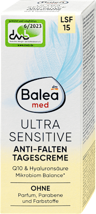 Dnevna krema za obraz proti gubam ULTRA SENSITIVE, ZF 15 Balea med