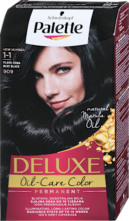 Barva za lase 1-1 Modro Črna Palette DELUXE