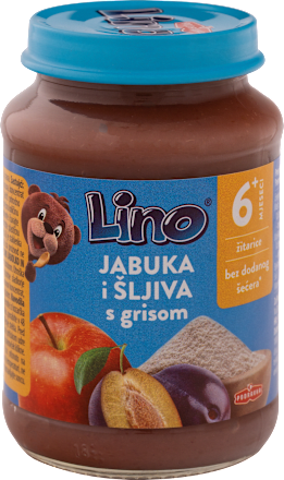 Kašica od šljive i jabuke, 4 + mj. Lino
