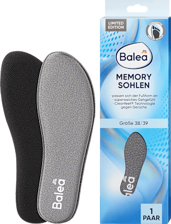 Einlegesohlen Memory Foam, Gr. 38/39 (1 Paar) Balea