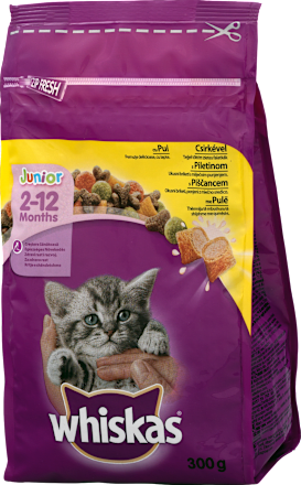 Suha hrana za mačiće – piletina whiskas