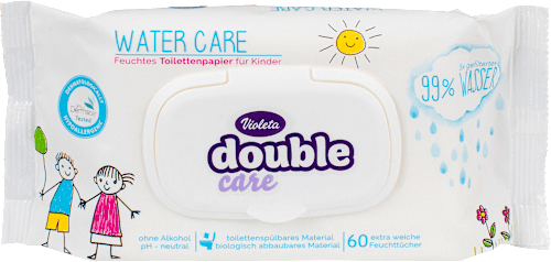double care vlažne maramice – 99 % voda Violeta