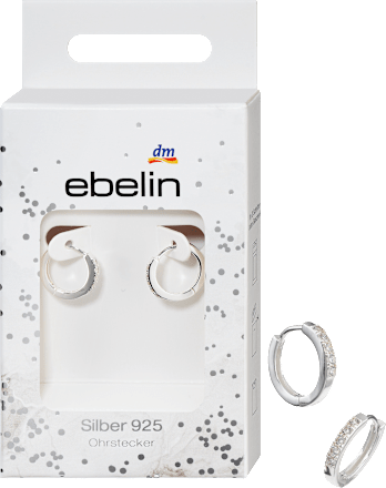 Creolen mit Zirkoniasteinen 925 Silber  ebelin