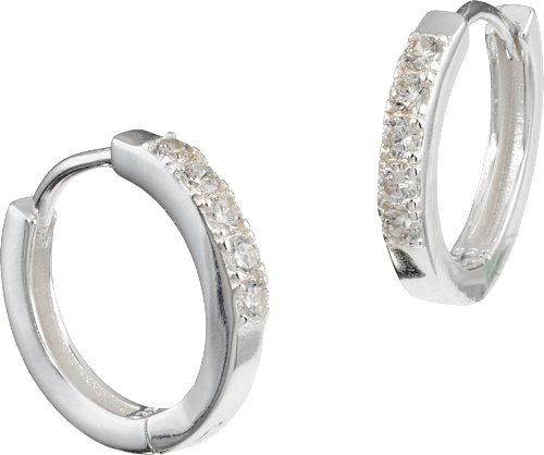 Creolen mit Zirkoniasteinen 925 Silber  ebelin