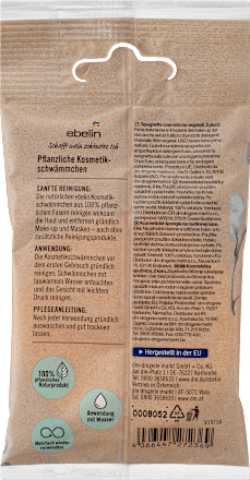 Kozmetické špongie na rastlinnej báze ebelin