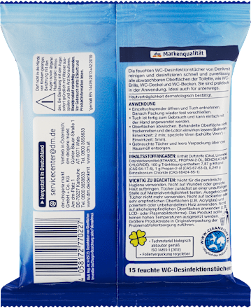 Vlažne maramice za čišćenje WC školjke Denkmit