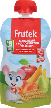 Sadna kašica s polnozrnatimi žitaricami, od 8. meseca Frutek