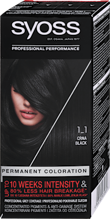 Trajno obstojna barva za lase 1-1 črna syoss