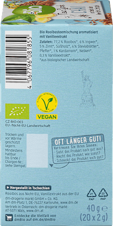 bio čaj Rooibos New York Chai dmBio