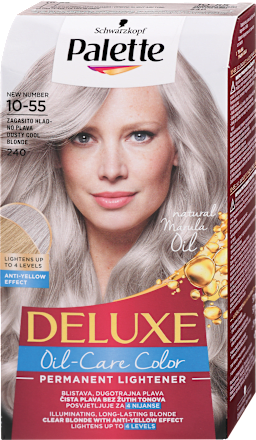 Barva za lase 10-55 Pepelnata Hladno Blond Palette DELUXE