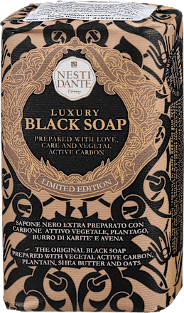 Trdo milo Luxury Black z aktivnim ogljem Nesti Dante