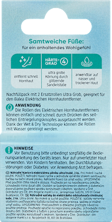 Ersatzrollen Hornhautentferner (Stufe 4) ultra grob Balea