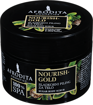 Sladkorni piling za telo 100% Spa Nourish Gold   AFRODITA