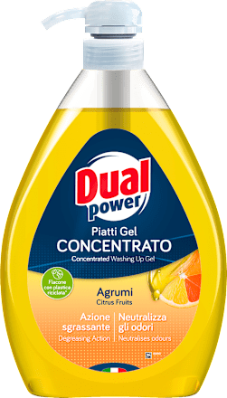 Płyn do mycia naczyń, skoncentrowany żel z pompką Citrus Dual power