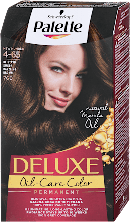 Barva za lase 4-65 Bleščeče Rjava Palette DELUXE