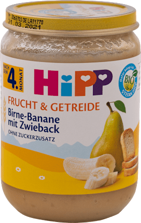 EKO kašica za bebe – kruška, banana i dvopek, 5 + mj. HiPP