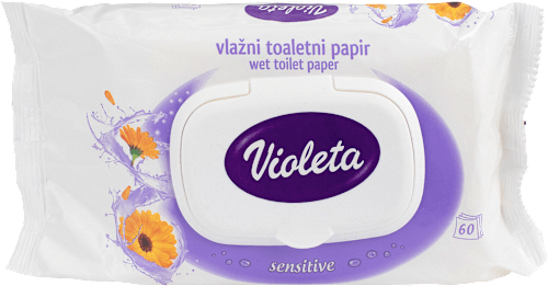 Vlažni toaletni papir s ekstraktom nevena Violeta