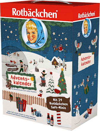 Adventskalender 2026, 24 Saft Minis Rotbäckchen