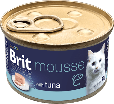 Krmivo pre mačky Premium By Nature mousse s tuniakom Brit