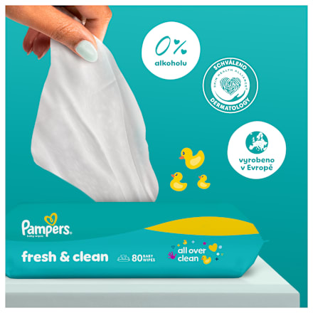 vlhčené ubrousky Fresh & Clean 9x80 ks Pampers