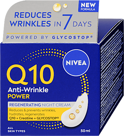 Ránctalanító éjszakai arckrém Q10 POWER NIVEA