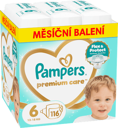 pleny velikost 6, měsíční balení Pampers Premium Care